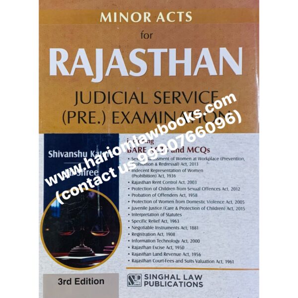 Singhal's Minor Acts Rajasthan Judicial Service Examination (MCQs and Answers)